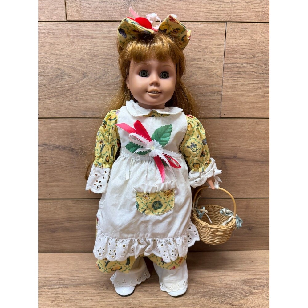 The Brass Key Inc (TBKI) 17.5" Vinyl Doll in Country Style Outfit - Vintage 1996